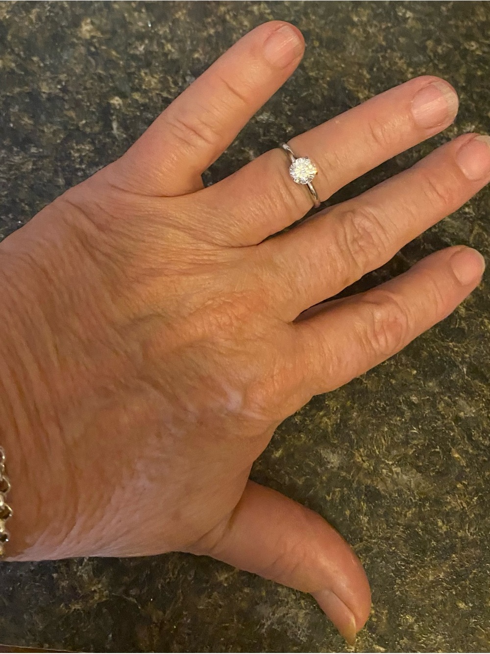 Vintage Lind Sterling Silver CZ Solitaire sz 7